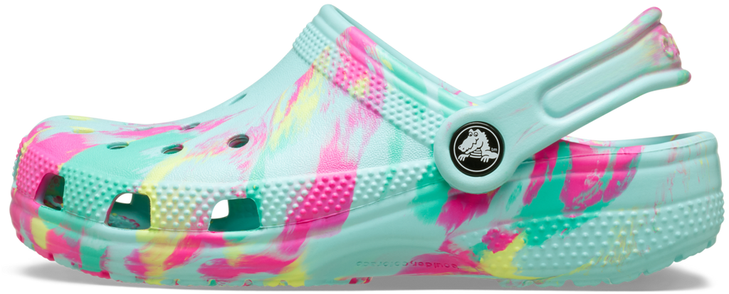 Crocs Classic Marbled Clog Kids Aquamarine Multi