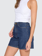 Thrills Co Koko High Rise Short - Rinsed Ink in Rinsed Ink