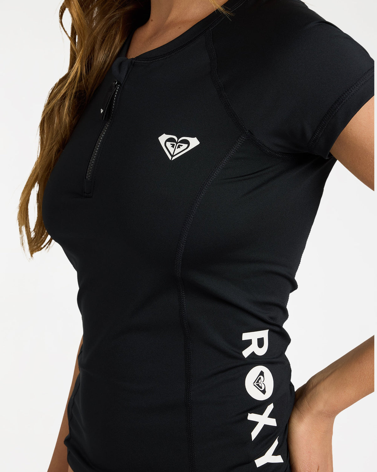 Roxy Womens Essentials Cs Rashguard in ANTHRACITE