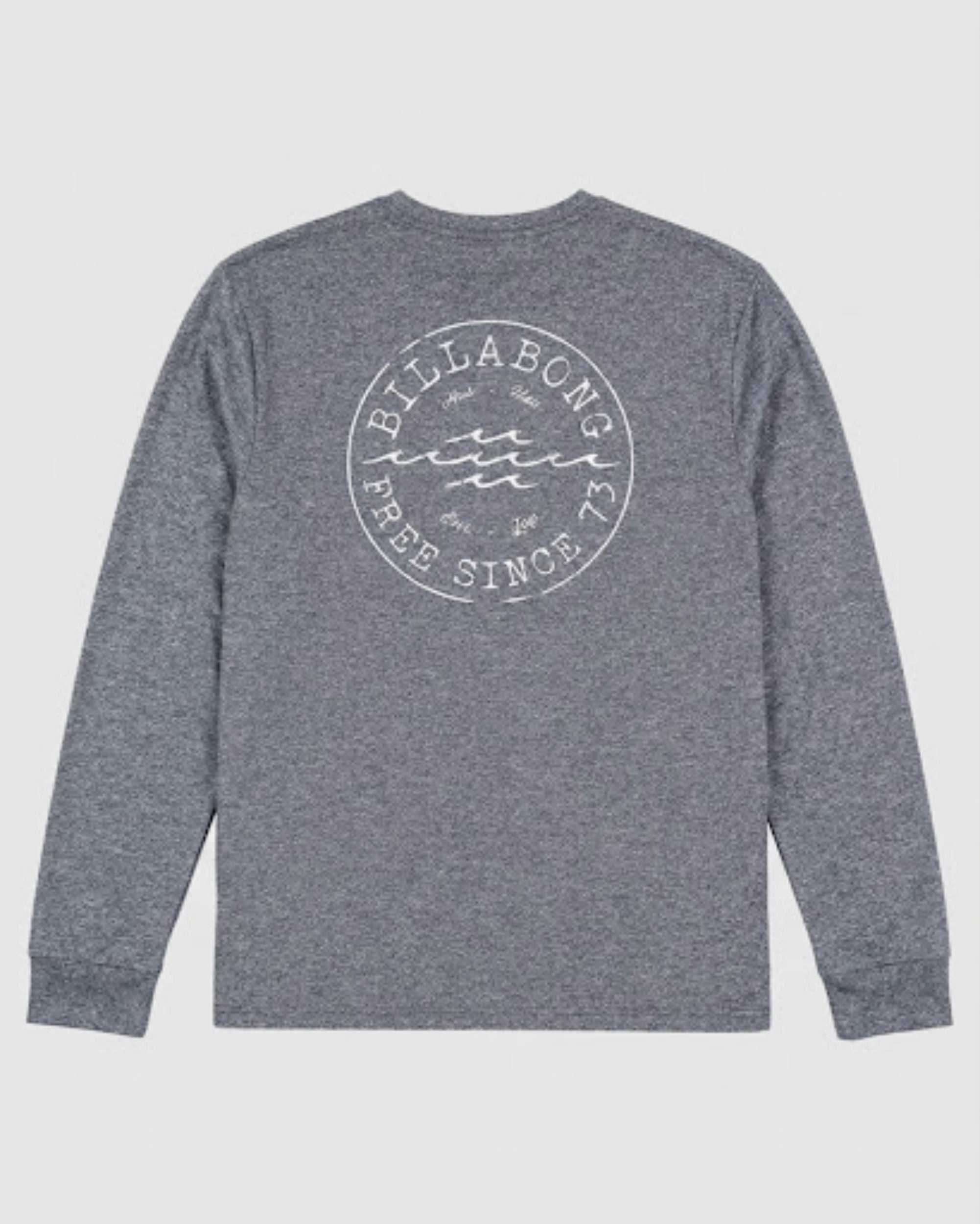Billabong Boys 8-16 Big Wave Daz UPF 50 Long Sleeve Rashguard in Navy Heather