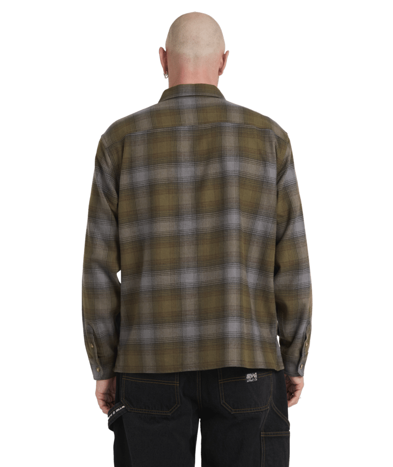 Billabong Script Flannel in OLIVE
