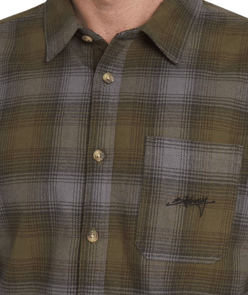 Billabong Script Flannel in OLIVE