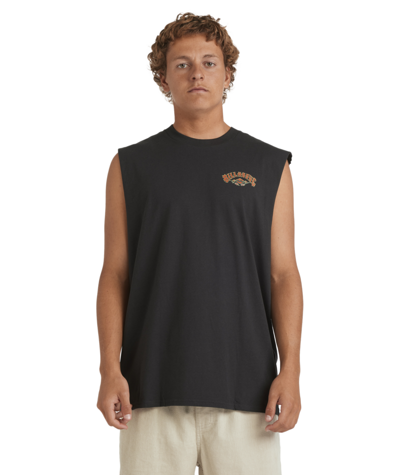 Billabong Heritage Arch Muscle in WASHED BLACK