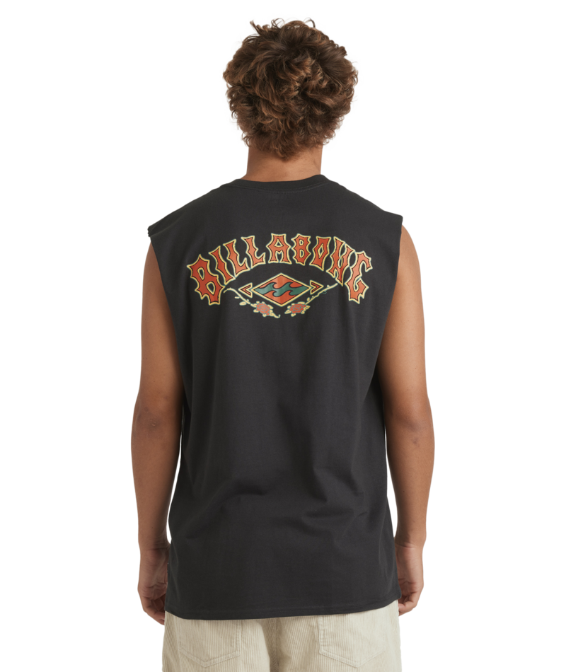 Billabong Heritage Arch Muscle in WASHED BLACK