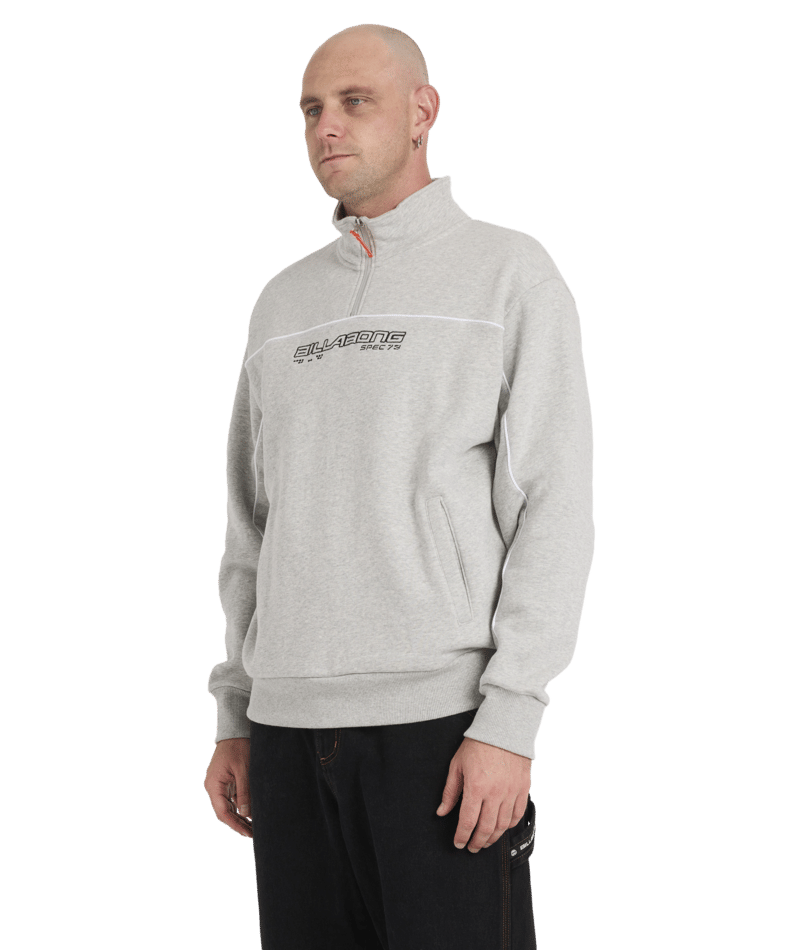 Billabong Spec 73 1/4 Zip in LIGHT GREY HEATHER