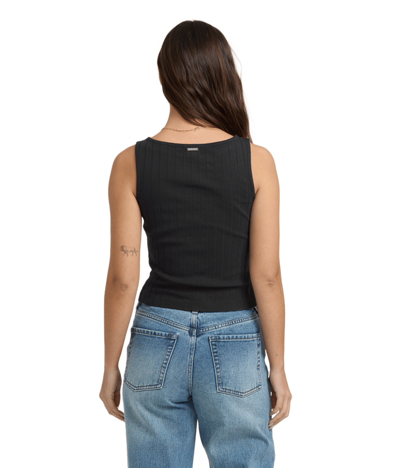 Billabong Rae Knit Tank in BLACK SANDS