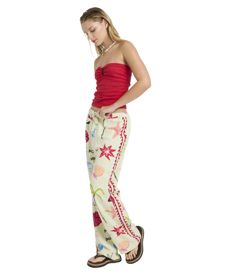 Billabong Lottie Hall Wvn Elst Pant in SUNNY LIME