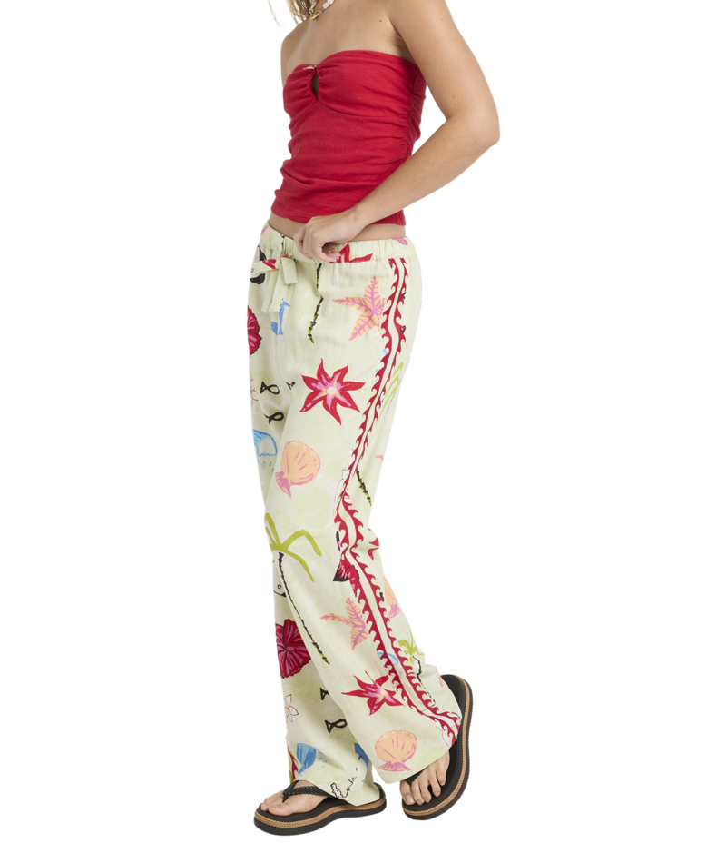 Billabong Lottie Hall Wvn Elst Pant in SUNNY LIME