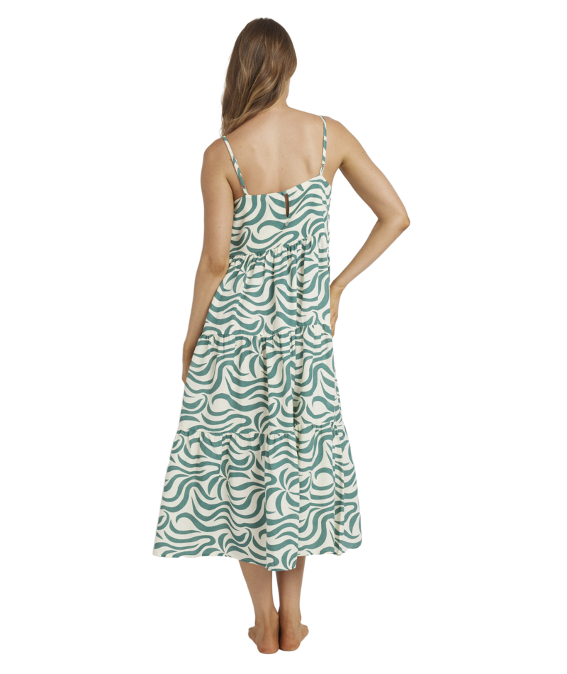 Billabong All The Waves Lost Love Dress in EVERGREEN