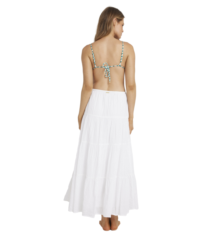Billabong High Tides Maxi Skirt in WHITE