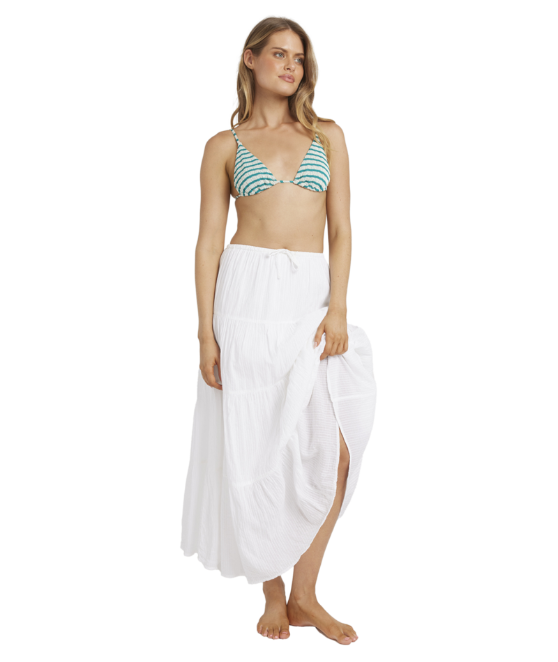 Billabong High Tides Maxi Skirt in WHITE