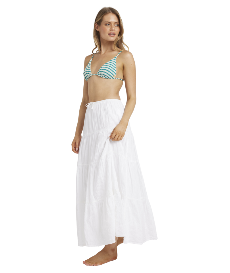 Billabong High Tides Maxi Skirt in WHITE