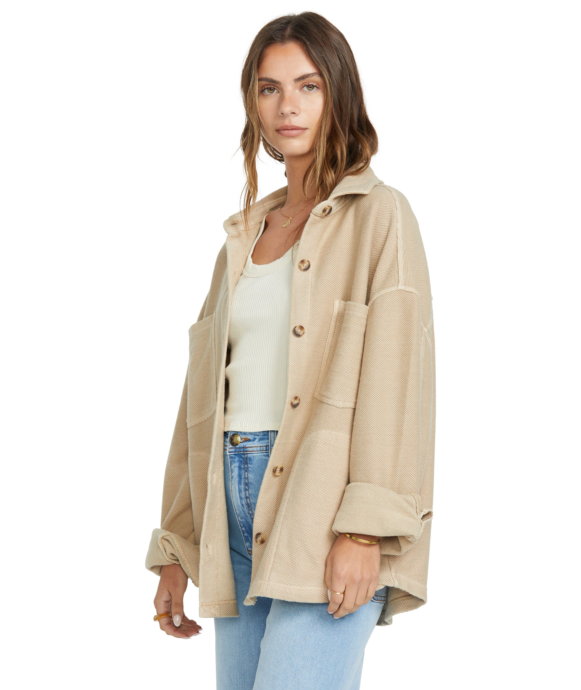 Billabong Everytime Shacket in KHAKI