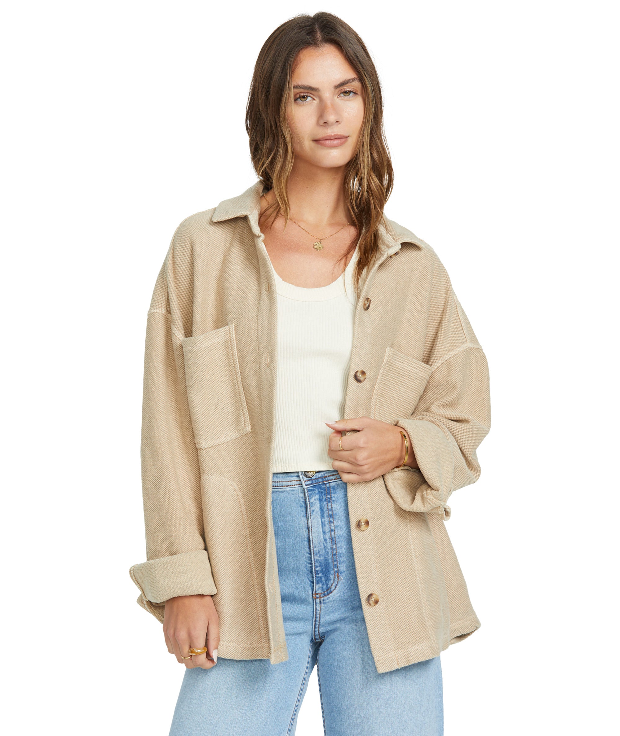 Billabong Everytime Shacket in KHAKI