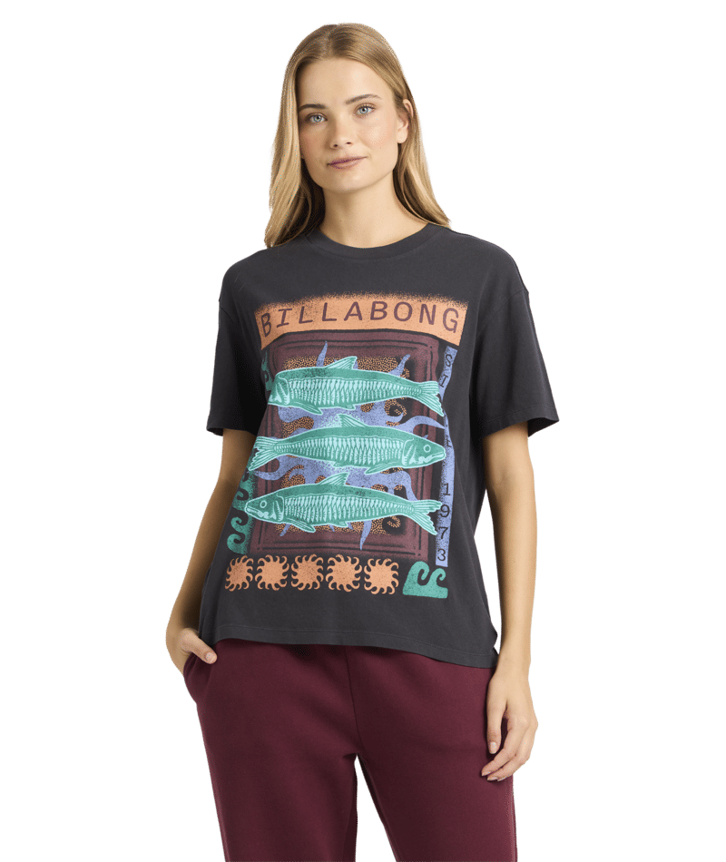 Billabong Rip Currents Tee in WASHED BLACK