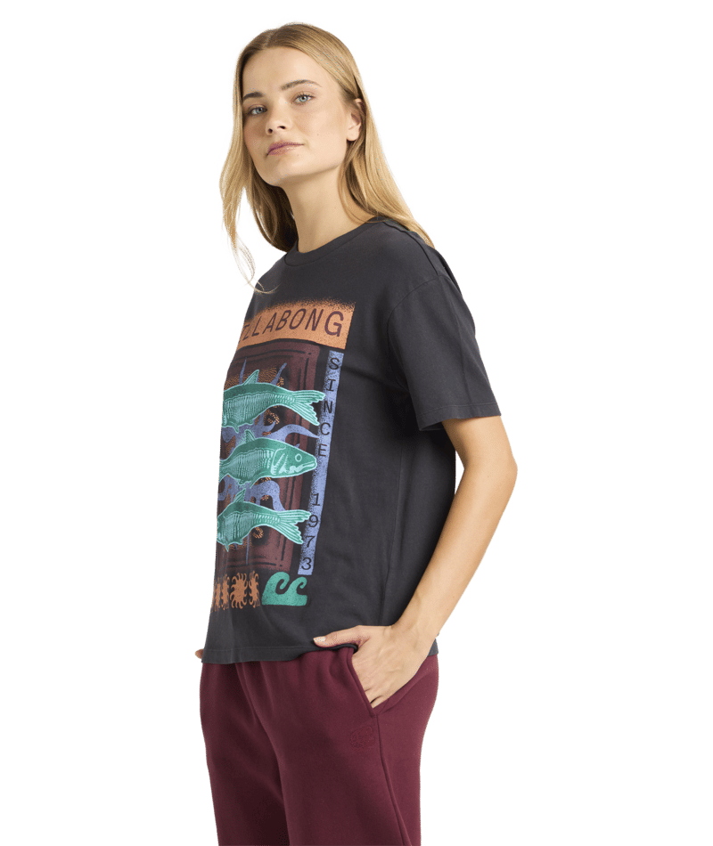 Billabong Rip Currents Tee in WASHED BLACK