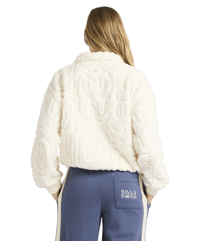 Billabong Le Love Half Zip Crew in SALT CRYSTAL