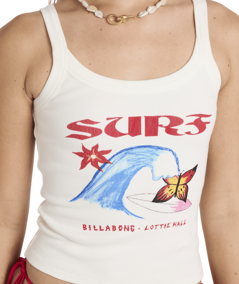 Billabong Lottie Hall Tank in SALT CRYSTAL
