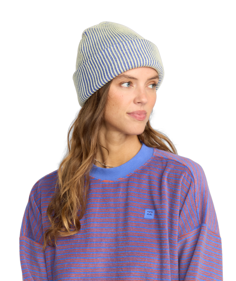Billabong Wave Check Beanie in IRIS