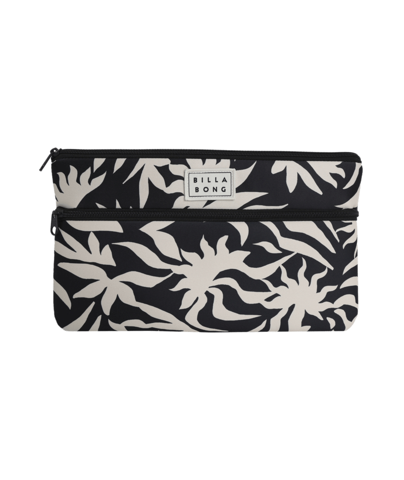 Billabong Mahi Lrg Pencil Case in BLACK WHITE