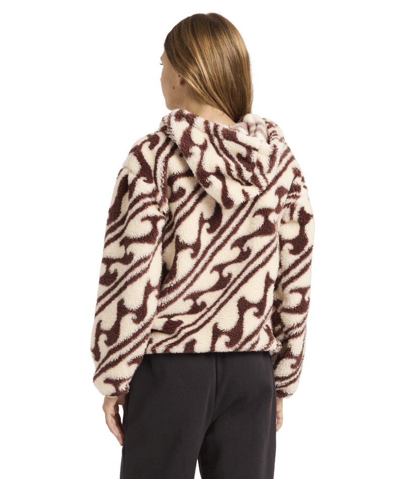 Billabong Dark Wave Half Zip Hoodie in TEAK