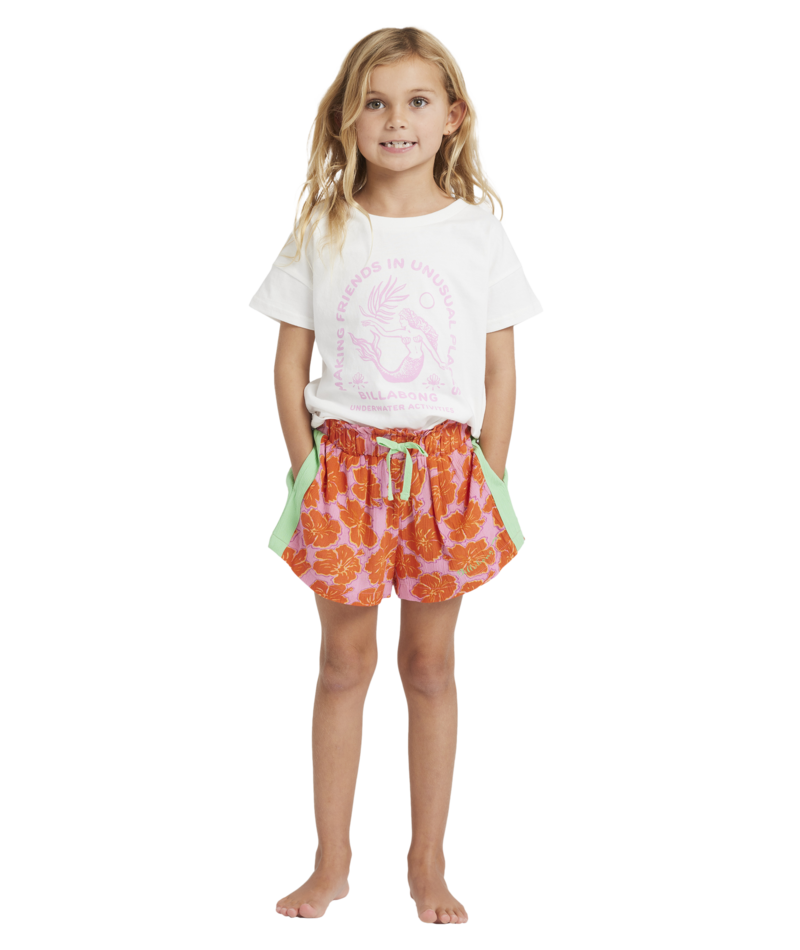 Billabong Happy Hibiscus Olly Shorts in PARTY PINK