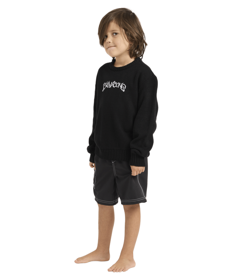 Billabong Groms Filthy Knit Sweater in BLACK