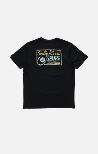 Salty Crew Hooked Up Premium Ss Tee in BLACK