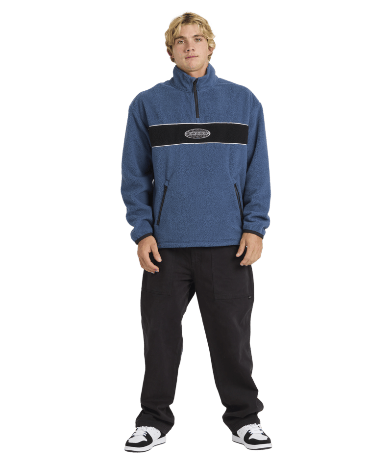 Quiksilver Mercury Panel Polar Fleece in DARK DENIM
