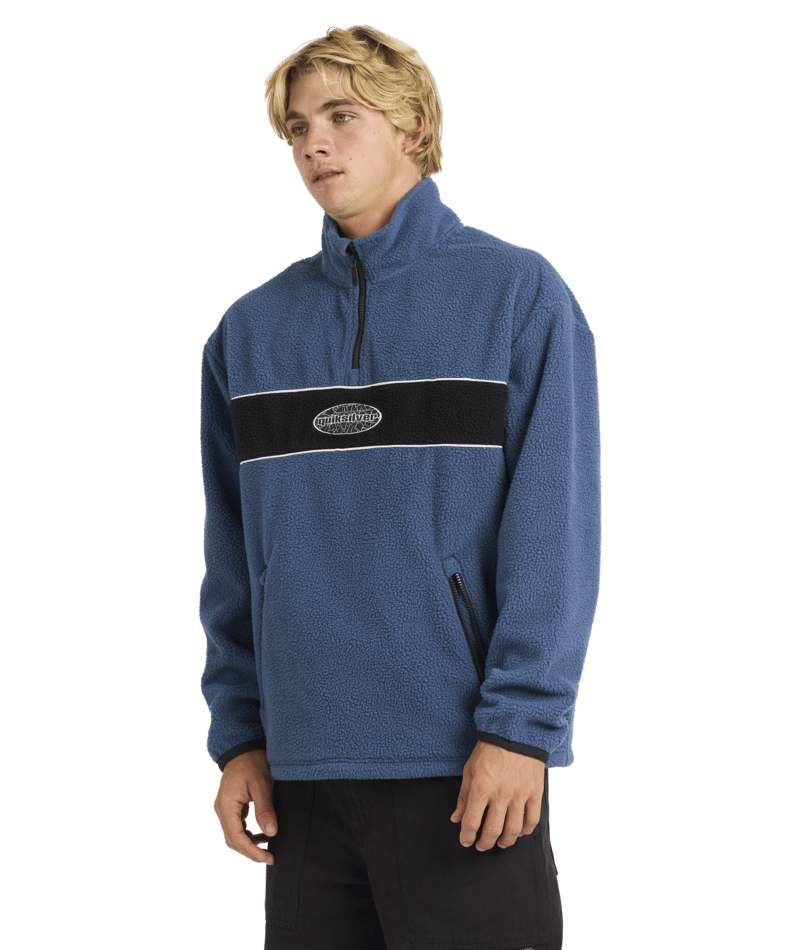 Quiksilver Mercury Panel Polar Fleece in DARK DENIM