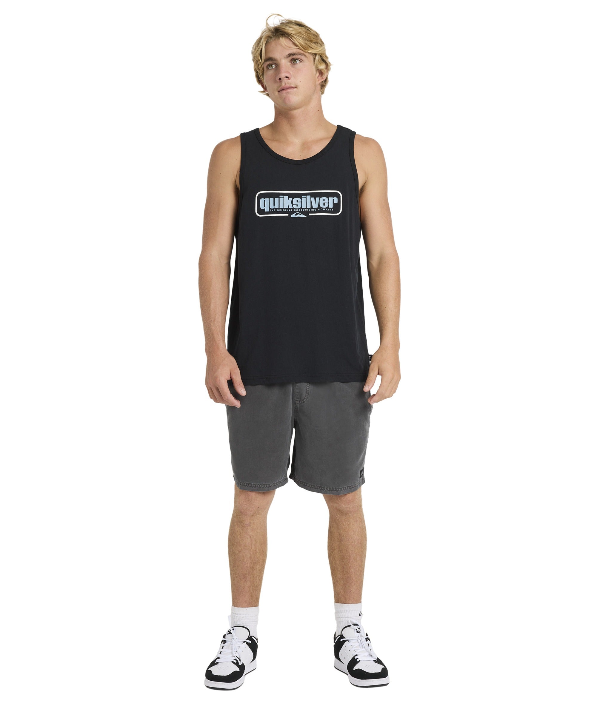 Quiksilver Retro Box Tank in BLACK