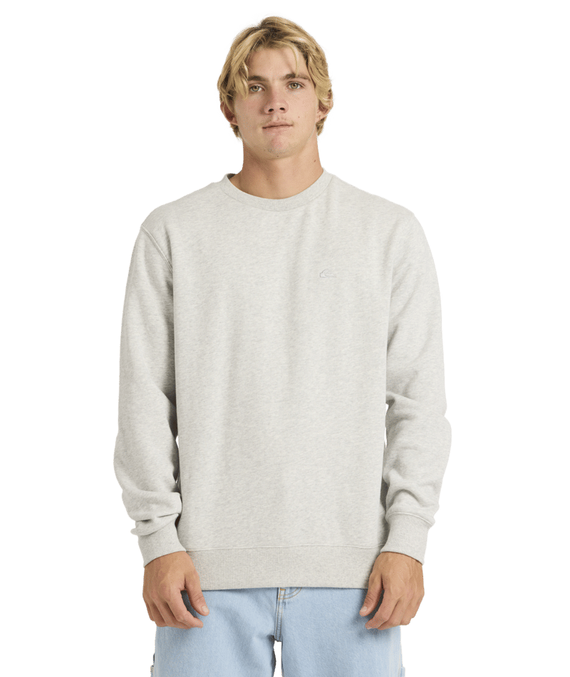 Quiksilver Salt Water Crew in LIGHT GREY HEATHER