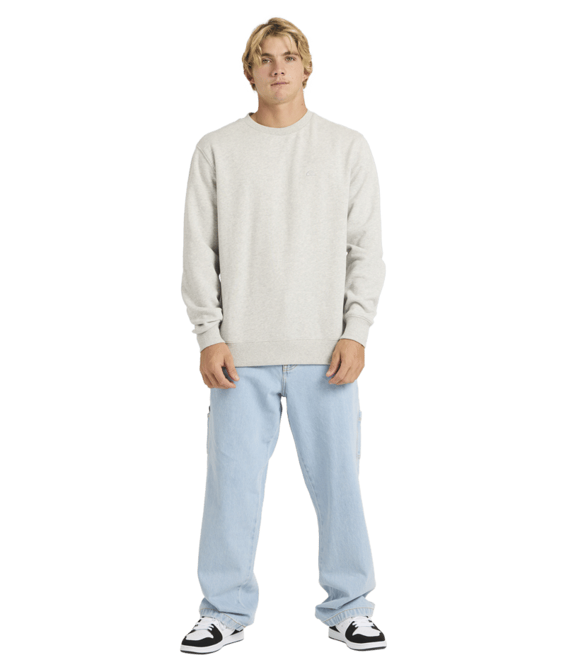 Quiksilver Salt Water Crew in LIGHT GREY HEATHER