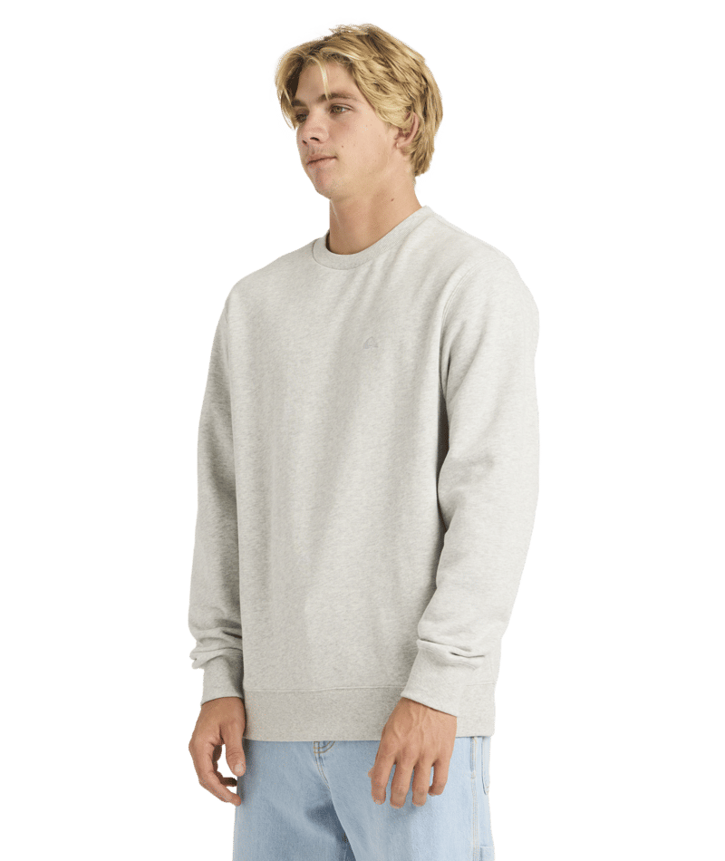 Quiksilver Salt Water Crew in LIGHT GREY HEATHER