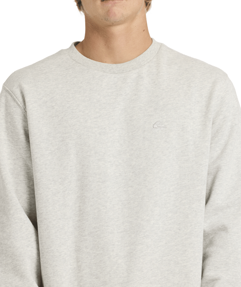 Quiksilver Salt Water Crew in LIGHT GREY HEATHER