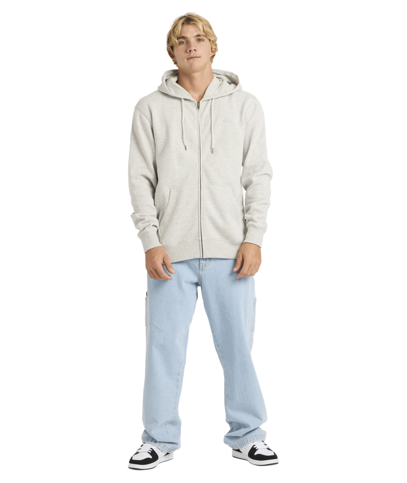 Quiksilver Salt Water Zip Hood in LIGHT GREY HEATHER