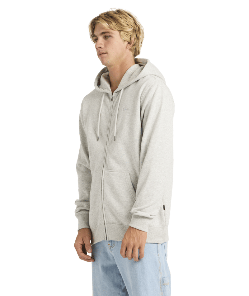 Quiksilver Salt Water Zip Hood in LIGHT GREY HEATHER
