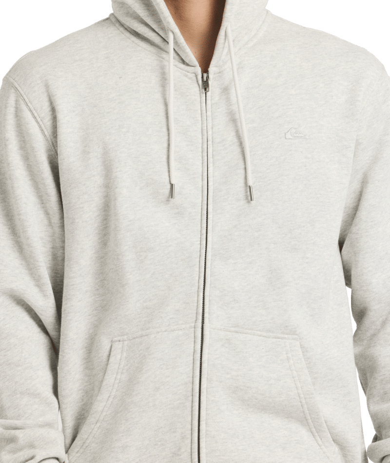 Quiksilver Salt Water Zip Hood in LIGHT GREY HEATHER