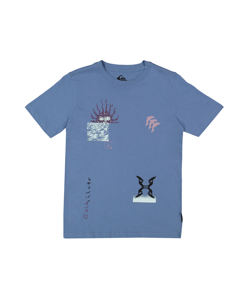 Quiksilver Free Lock Ss Yth in CORONET BLUE