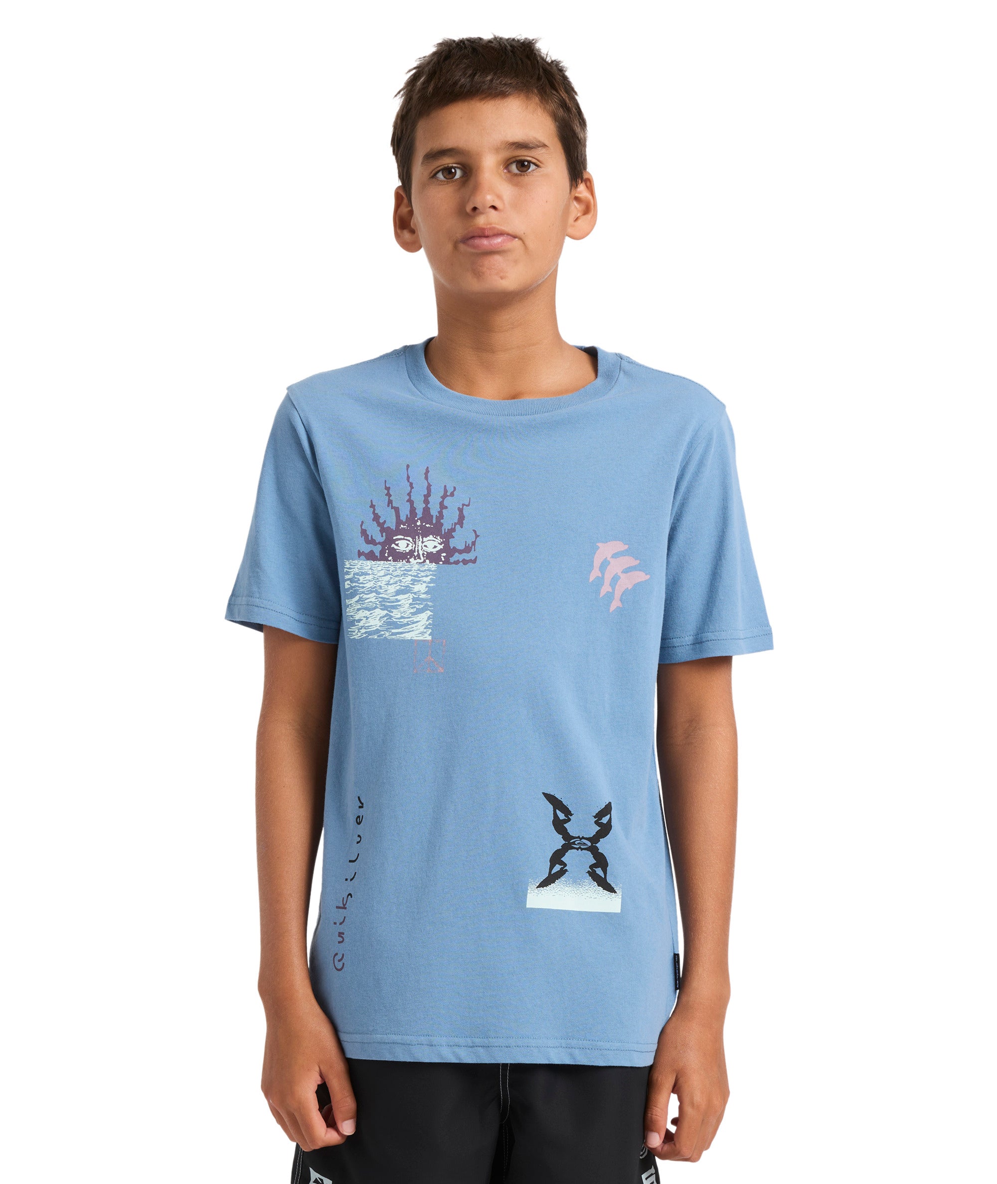 Quiksilver Free Lock Ss Yth in CORONET BLUE