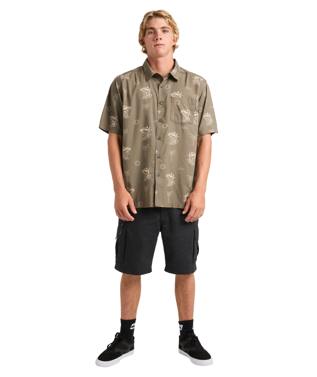 Quiksilver Atoll Ss Shirt in OLIVE