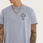 Kiss Chacey Sanctus Dual Curved Tee in Pigment Lavender