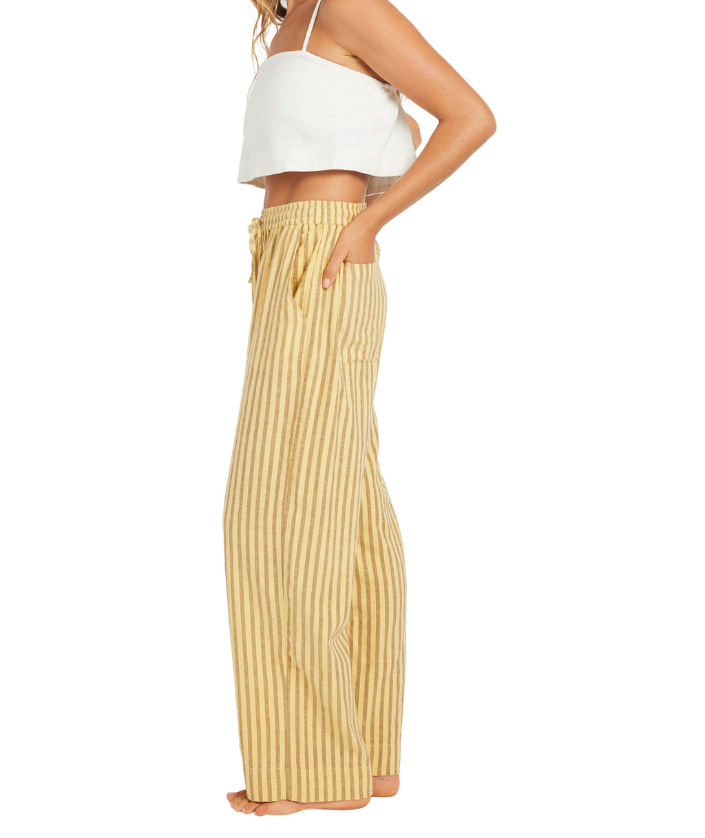 Roxy Mercado Stripe Pant in BUTTER