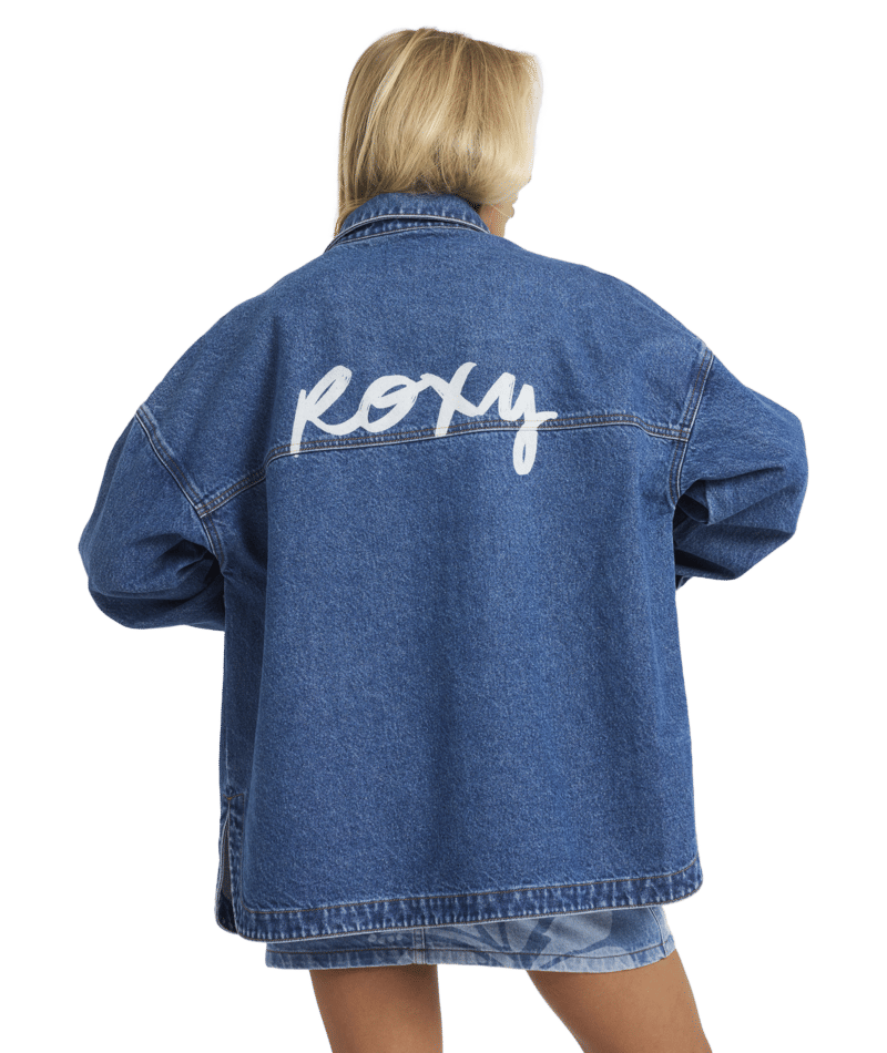 Roxy Backslider Denim Jacket in BLUE