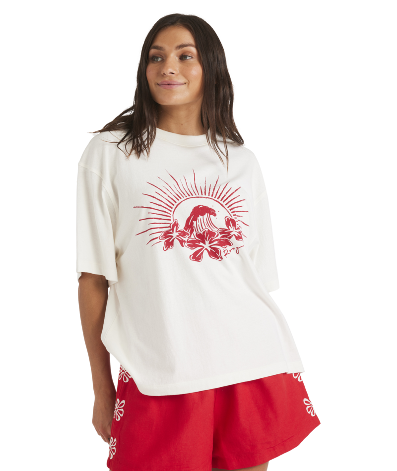 Roxy Chaser Tee in EGRET