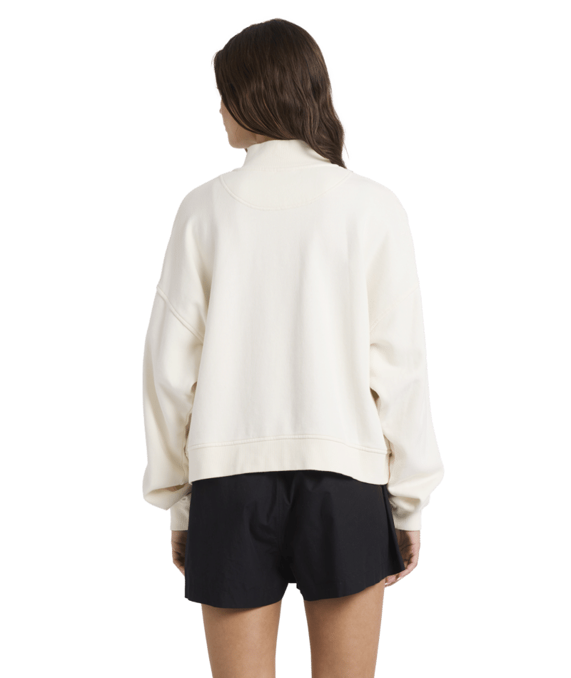 Roxy Movin Up Half Zip in BONE