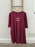 EP SURF Mens Shuck Yeah Tee - Burgundy/White