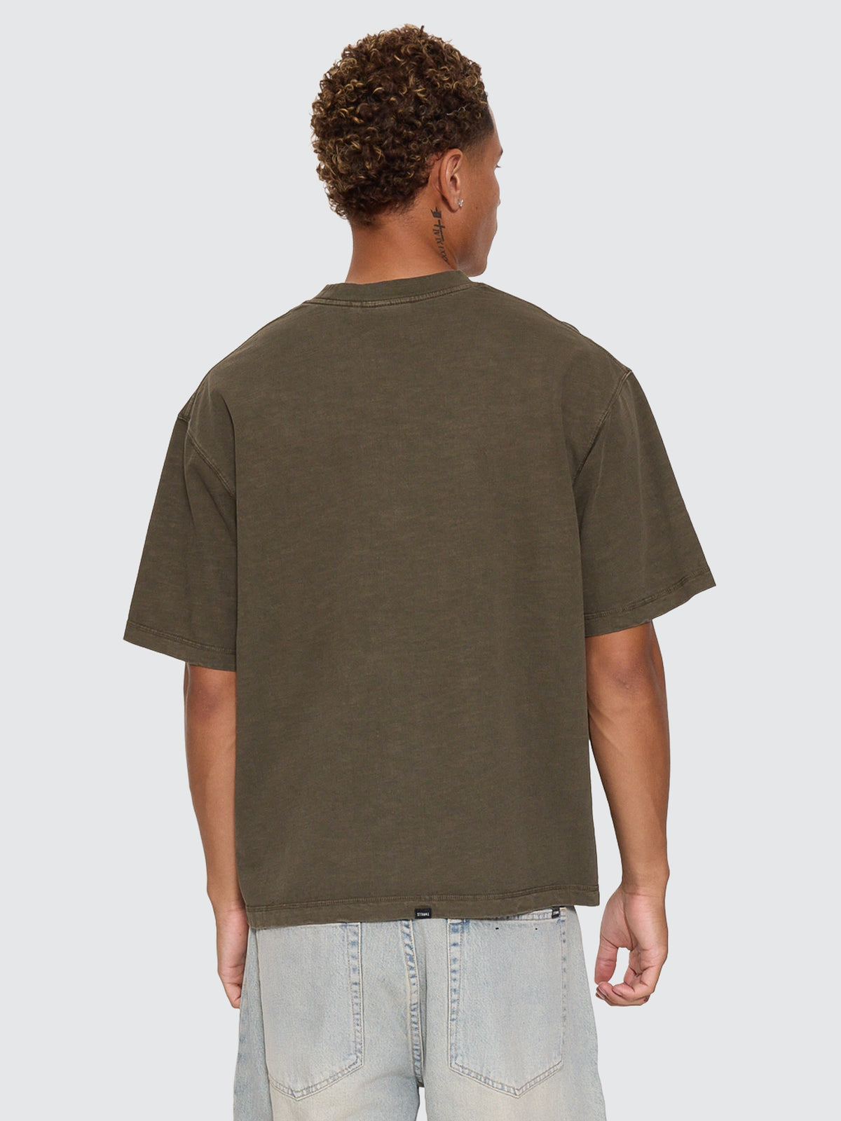 Thrills Co Paradise Built Oversize Box Crop Tee - Olive Night in Olive Night