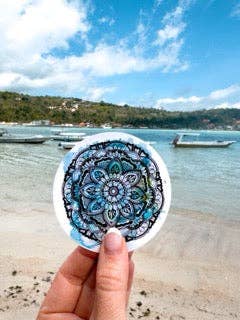 Trevena & Co Mandala Watercolour Vinyl Sticker in Single
