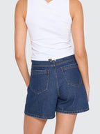 Thrills Co Koko High Rise Short - Rinsed Ink in Rinsed Ink